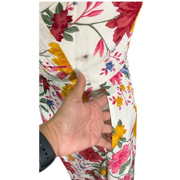Old Navy Floral Printed Fit & Flare Cami Midi Dress White Floral Size Medium - Picture 8 of 13